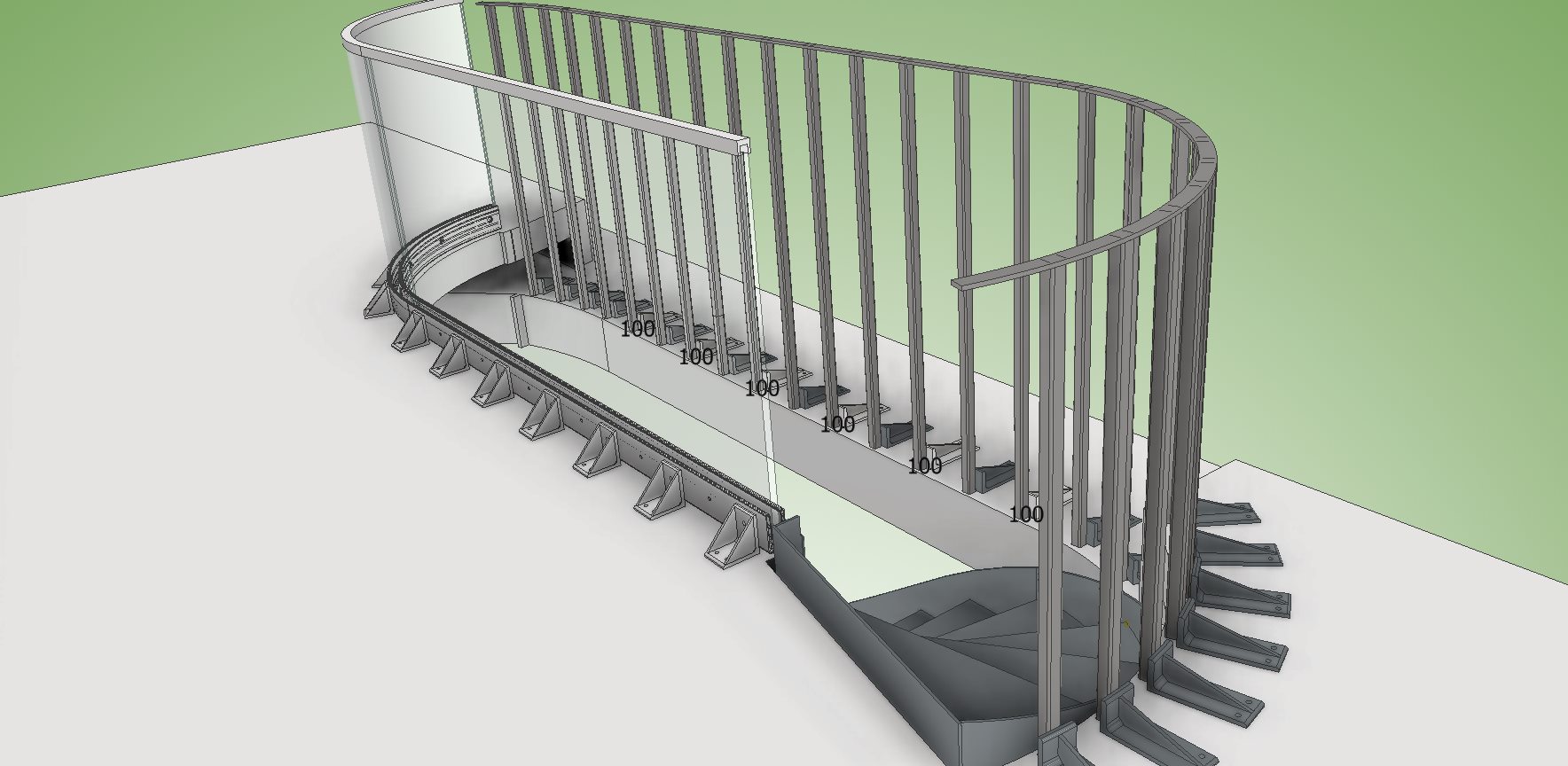 Stahltreppe im Grand Tower