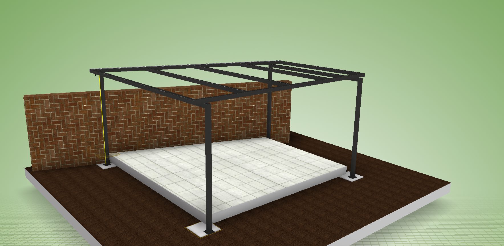 Pergola Metallkonstruktion